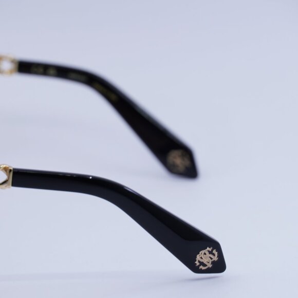 🕶️ New Roberto Cavalli SRC014M 0700 Sunglasses - Shiny Black/Gold Frame - Picture 6 of 11